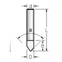 90" D-6,0 B-9,5 L-38 mm Pilno kietlydinio