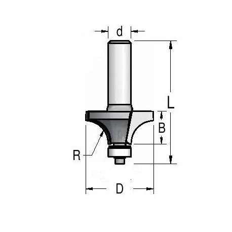 Kampo apvalinimo freza R 1.7"