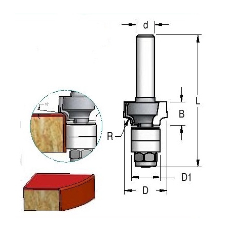 R 2,0" D-18 mm d-8 mm RWB0205