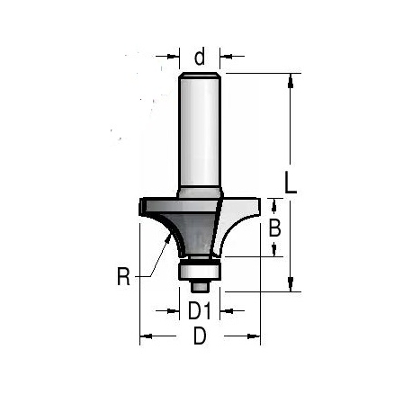 R 3,2" 9,5 mm guoliukas