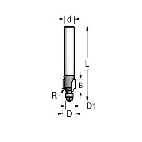 R-4,8" 12,7x9,5x46 mm Mini bits