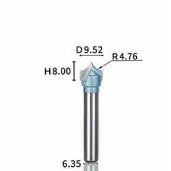 R 4,76 D-9,52 mm B-8 mm d-6,35 mm