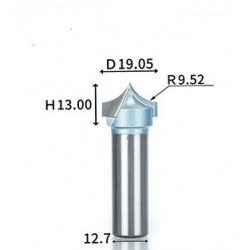 R 9,52 D-19,05 mm B-13 mm d-12,7 mm